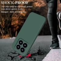 Husa de Protectie, Vafy, pentru Xiaomi 14, Liquid Silicone, cu Microfibra pe Interior, Protectie Antisoc, Compatibil Incarcare Wireless, Verde