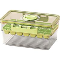 Forma de Gheata, Flippy, un Strat, Inchidere Etans, din PP+PET, 19 x 12 x 9.5 cm, Verde