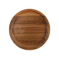 Farfurie din Lemn, Vafy, Rotunda, pentru Alimente sau Decor, 10 x 1.5 cm, Natur