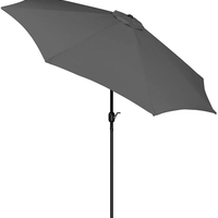 Umbrela terasa gradina, cu manivela si inclinare, GU200, diametru 300cm, gri antracit