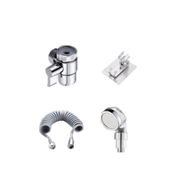 Set Extensie de Dus, Flippy, pentru Baterie Baie sau Bucatarie, 4 Piese, Filtru de Ioni Negativi, Furtun Flexibil de 1.5 Metri, Argintiu