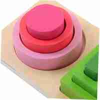 Jucarie Montessori de Sortat, Flippy, din Lemn, Tip Puzzle, cu 5 Forme Asimetrice, 15 Piese, Educativa, Interactiva, Creativa, Materiale Non Toxice, +2 Ani, Multicolor