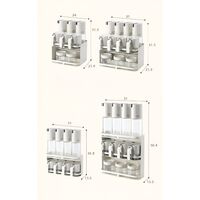 Suport pentru Depozitare Condimente, Ulei, Otet, Flippy, Montare pe Perete din 12 Piese, Uz Casnic, pentru Bucatarie, 31 x 13.5 x 50.4cm, Alb