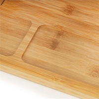 Set servire branzeturi cu platou din bambus si accesorii, 35x28x8 cm, maro natur