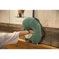 Patura 2in1 pentru Pat sau Canapea, Vafy, Model Jucarie Dinozaur cu Spatiu de Depozitare Patura, Microfibra, 1x1.7 m, Verde
