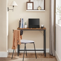 VASAGLE Birou PC compact, stil industrial, PAL si cadru metalic, 80x50x76 cm, maro rustic