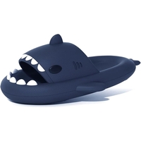 Papuci Tip Rechin, Flippy, Unisex, din Spuma EVA, Talpa Groasa Antiderapanta, Rezistenti la Uzura, Marime 38-39, Albastru Inchis