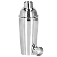 Set Cocktail Shaker Kit pentru barmani 550ml, KI24, suport bambus, 11 piese