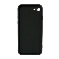 Husa protectie Vafy compatibila cu Apple iPhone 7/8/SE 2020 Liquid Silicone Ring cu suport rotativ Negru