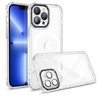 Husa MagSafe Silicone pentru iPhone 12, Vafy, Transparenta, Magnetica, Extra Protectie Camera Negru