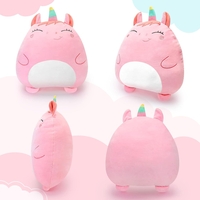 Patura 2in1 pentru Pat sau Canapea, Vafy, Model Jucarie Unicorn cu Spatiu de Depozitare Patura, Microfibra, 1x1.7 m, Roz