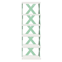 Organizator de Pantofi, Flippy, 5 Straturi, din ABS, Suport Modular, 65.5 x 24 x 26 cm, Turcoaz