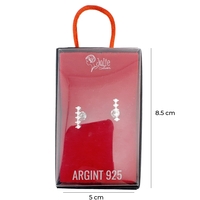 Cercei Dama Argint 925, Jolie, Model Bagheta cu 5 Pietre mici, 1.04 g, Argintiu