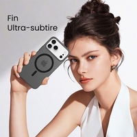 Husa de Protectie compatibila Apple iPhone 17 Air, Vafy, Magnetica Ultra-subtire, Anti-alunecare, Protectie PC, Rezistenta la Zgirieturi, Negru