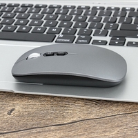 Mouse Wireless Reincarcabil, Vafy, Compatibil Windows/macOS, Bluetooth 5.1 + 2.4GHz, Silentios, DPI 800/1200/1600, Gri Inchis