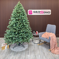 Brad artificial Sersimo, Hollandia, verde cu varfuri argintii, integral 3D, 210 cm