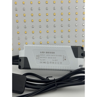 Lampa Crestere Plante, Vafy, Model Keel Edge, 500 LED, 85-265 V, 45 W, Spectru Alb Cald, Rosu si Albastru, 30 x 30 cm, Negru