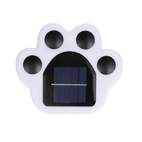 Set 4 Lampi Solare Led pentru Gradina, Flippy, Model Laba de Urs, 14 x 13 x 3 cm, Buton On-Off, Multicolor, Negru/Alb