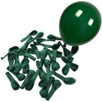 Set 12 Baloane, Flippy, din Latex Standard, 13 cm, Verde Inchis