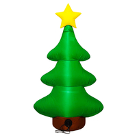 Brad gonflabil de exterior decor de Craciun, iluminare LED, compresor integrat, 125 cm, verde