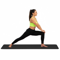 Saltea fitness antiderapanta din NBR, 183x61x2 cm, cu curea transport, negru