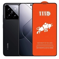 Folie Sticla Securizata pentru Xiaomi 14, Vafy, Sticla de Protectie Compatibila cu Xiaomi 14, Full Cover 111D, HD, Margini Negre, Transparenta