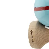 Kendama X Originala Silken, Profesionala, Flippy, Cupe Mari KING SIZE V3, Super Sticky, Gaura in Baza, Rulment Metalic, din lemn 18 cm, Ata 62/65 cm, Albastru deschis