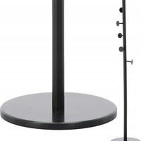 Cuier hol metalic 174 cm, design minimalist, negru