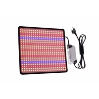 Lampa Crestere Plante, Vafy, Model Keel Edge, 500 LED, 85-265 V, 45 W, Spectru Alb Cald, Rosu si Albastru, 30 x 30 cm, Negru