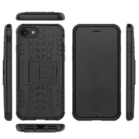 Husa de Protectie, Flippy, pentru Apple iPhone 11, Defender Model 3 cu Suport, Silicon, Plastic, Negru