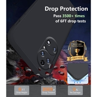 Husa de Protectie, Vafy, pentru Huawei P50 Pro, Liquid Silicone, cu Microfibra pe Interior, Protectie Antisoc, Compatibil Incarcare Wireless, Negru