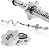 Bara haltera curbata Z pentru greutati, 120 cm, diametru 25 mm, otel cromat, incarcare maxima 140 kg