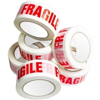 Set 36 Role Banda Adeziva Fragile, Low Noise, 50mmx66m, Sigilare Colete/Pachete Sensibile, Transparent