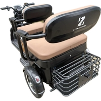Triciclu Electric V6, Saige, Fara Permis, cu Doua Locuri, Motor 1800W, Baterie 72V24Ah, Autonomie 60km, 220x88x105 cm, Viteza Maxima 25km/h, Negru OldStyle