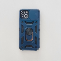Husa de protectie Vafy compatibila cu Apple iPhone 13 Defender Model 4 cu suport,Albastru