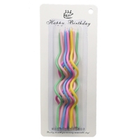 Set 10 Lumanari de Tort, Flippy, Model Spiralat, 17 x 0.34 cm, din Ceara, Multicolor