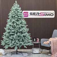 Brad artificial Christmas Deluxe by Sersimo, Kovalivska argintiu, 3D, 230 cm