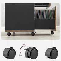 VASAGLE Dulap mobil tip rollbox pentru birouri, sertar cu sina suport dosare, stil industrial, 40x80x66 cm, maro rustic