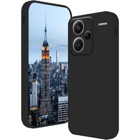Husa de Protectie, Vafy, pentru Xiaomi Redmi Note 13 Pro Plus 5G, Liquid Silicone, cu Microfibra pe Interior, Protectie Antisoc, Compatibil Incarcare Wireless, Negru
