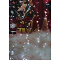 Instalatie Craciun, Tip Perdea, IP44, 6 m x 2 m, 720 LED-uri, Alb rece, 8 jocuri de lumini, Transformator, Interconectabila, Prelungitor 3 m inclus, Fir transparent, Interior/ Exterior, Vafy