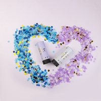 Tun de Confetti, Flippy, Best Wishes 11 x 4 cm, Model Buline din Hartie si Folie, Mov