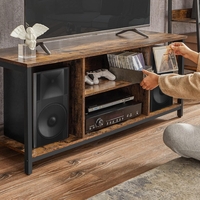 VASAGLE Comoda TV pentru televizor pana la 60 inch, stil industrial, 120x40x50 cm, maro rustic