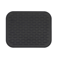 Covoras din Silicon pentru Scurgere Vase, Flippy, Uz Casnic, Rezistent la Temperaturi Ridicate, Izolator, 30x24 cm, Negru
