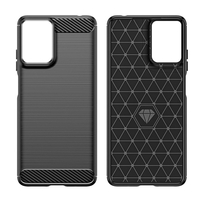 Husa de Protectie pentru Motorola Moto G04 5G / Moto G24 5G, Vafy, Protectie 360, din TPU cu element de Carbon, Anti Alunecare, 1.8 mm, Negru