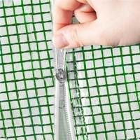 Sera de gradina, tip tunel cu cadru metalic, 200x450cm, 9 ferestre, verde, 9 mp