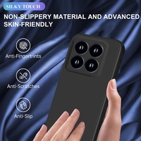 Husa de Protectie, Vafy, pentru Xiaomi 14, Liquid Silicone, cu Microfibra pe Interior, Protectie Antisoc, Compatibil Incarcare Wireless, Negru