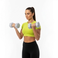 Set gantere hex 2x3 kg, bitum cu invelis rezistent PP, gri