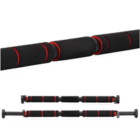 Bara tractiuni reglabila pentru usa 62-100 cm, otel si spuma NBR, capacitate 300 kg, negru