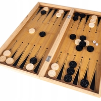 Joc sah si table din lemn, 48x48 cm, toate piesele incluse, maro