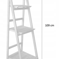 Biblioteca pliabila din lemn, 3 rafturi, 42x109x39 cm, gri